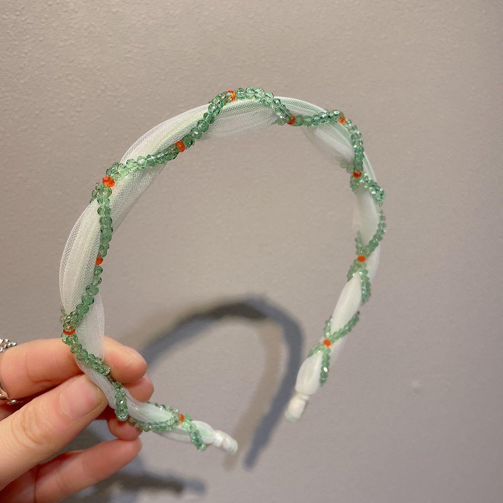 TWINKLE Băng Đô Ren Đính Hạt Nhiều Màu Sắc Phong Cách Hàn Quốc Thời Trang