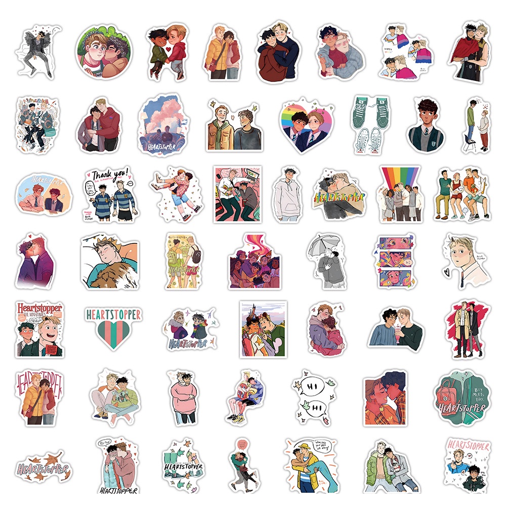 Set 100/50/25/10 Sticker Anime Dán Trang Trí Đa Năng