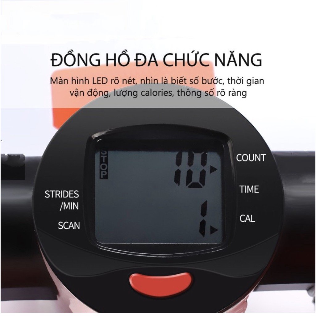 💯  Máy chạy bộ tại chỗ tạo cơ thể săn chắc FitnessHome có tay vịn và dây - Euro Outlet