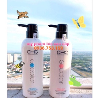 Cặp dầu gội xả phục hồi, giữ màu, giảm rụng, tăng cường mọc tóc CHC GOCOLOR 500mlx2
