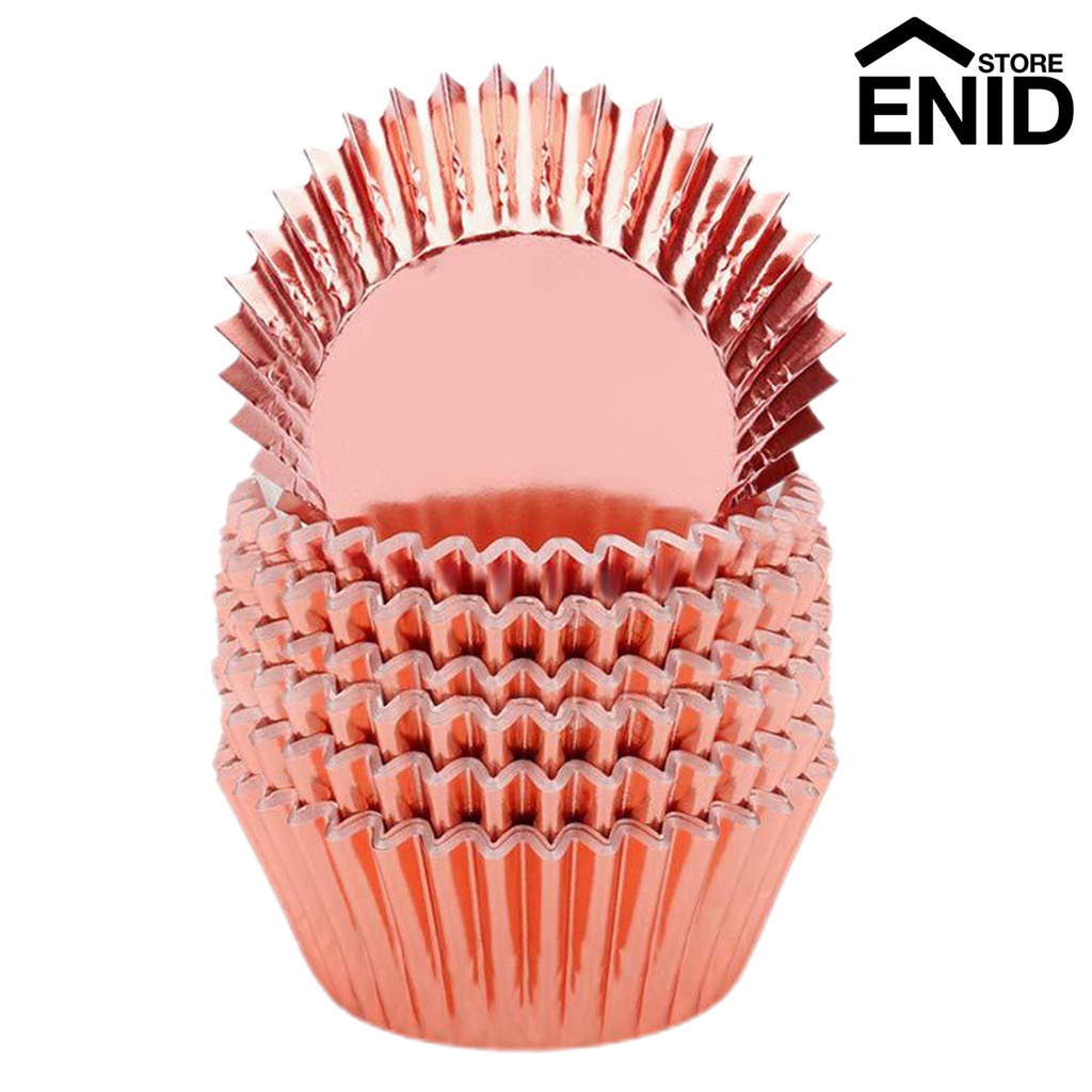 Set 100 Cốc Lá Nhôm Chịu Nhiệt Chống Mỡ Làm Bánh Cupcake