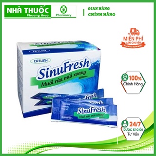 Sinufresh của Cát Linh - Muối rửa mũi xoang - hộp 50 gói hỗn hợp muối biển nano
