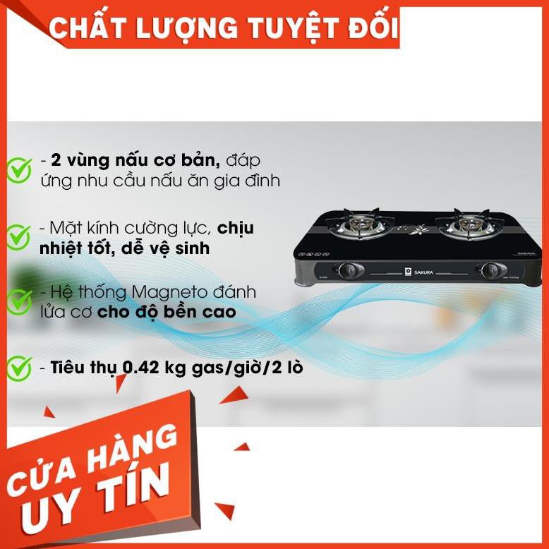 Bếp ga đôi Sakura SA-650G