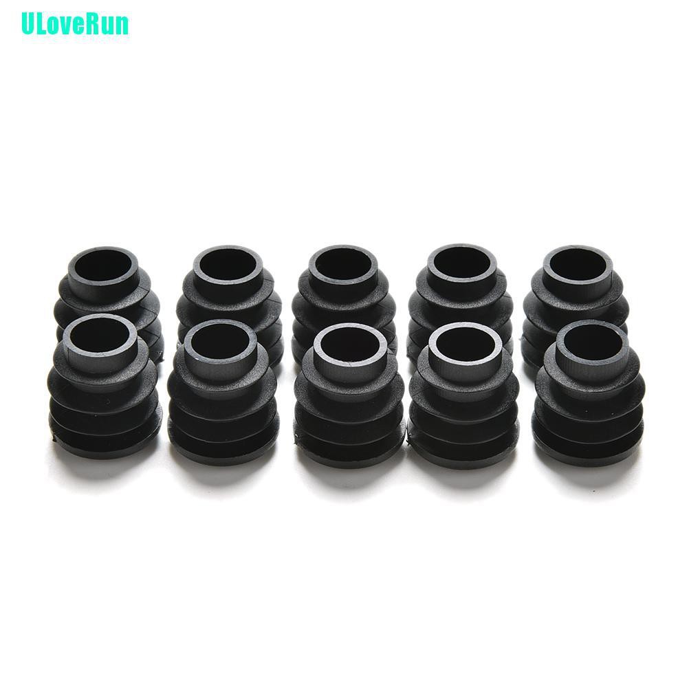 Set 10 Đầu Chèn Bằng Nhựa Màu Đen Chuyên Dụng Cho Ống Tròn