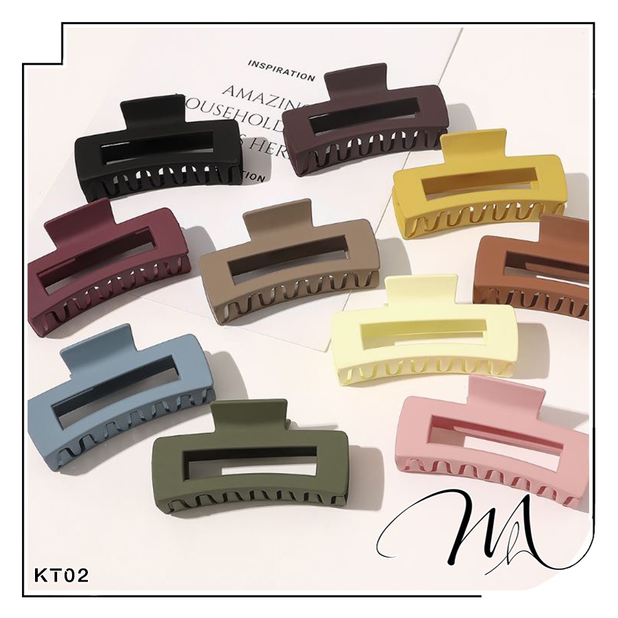 Kẹp tóc càng cua cỡ lớn trơn màu phong cách Hàn Quốc - Măng's House KT02