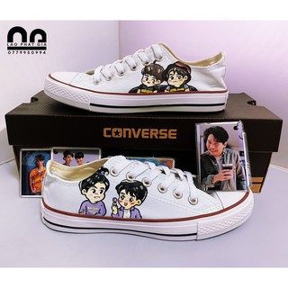 [Giày vẽ cv]loại giày cổ thấp hai bạn trẻ dễ thương_Bright Win