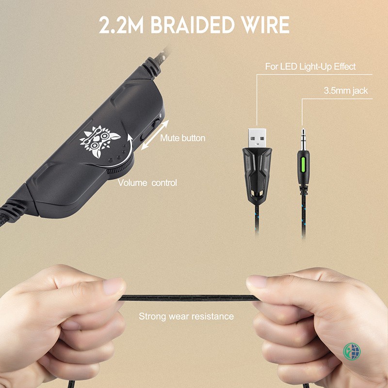 Tai Nghe Chơi Game Có Mic Và Đèn Led Họa Tiết Rằn Ri Giắc Cắm 3.5mm Cho Ps4S Pc Laptop | BigBuy360 - bigbuy360.vn