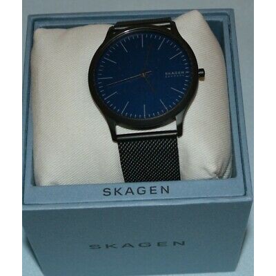 ✨ Skagen ✨ Đồng hồ Nam Jorn Black Steel-Mesh Watch (Hàng Mỹ)