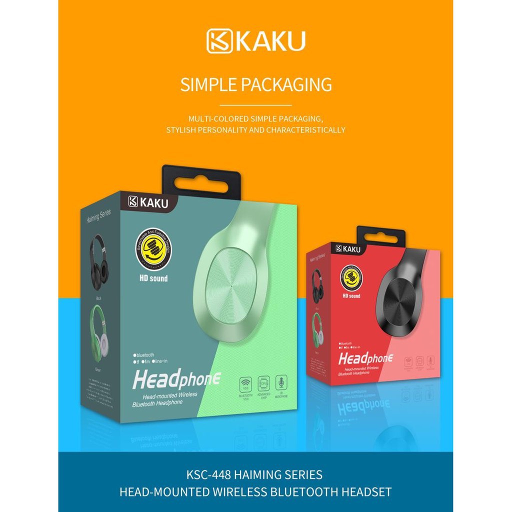 Tai nghe chụp tai bluetooth chính hãng KAKU KSC 448 - BH 12 THÁNG | BigBuy360 - bigbuy360.vn