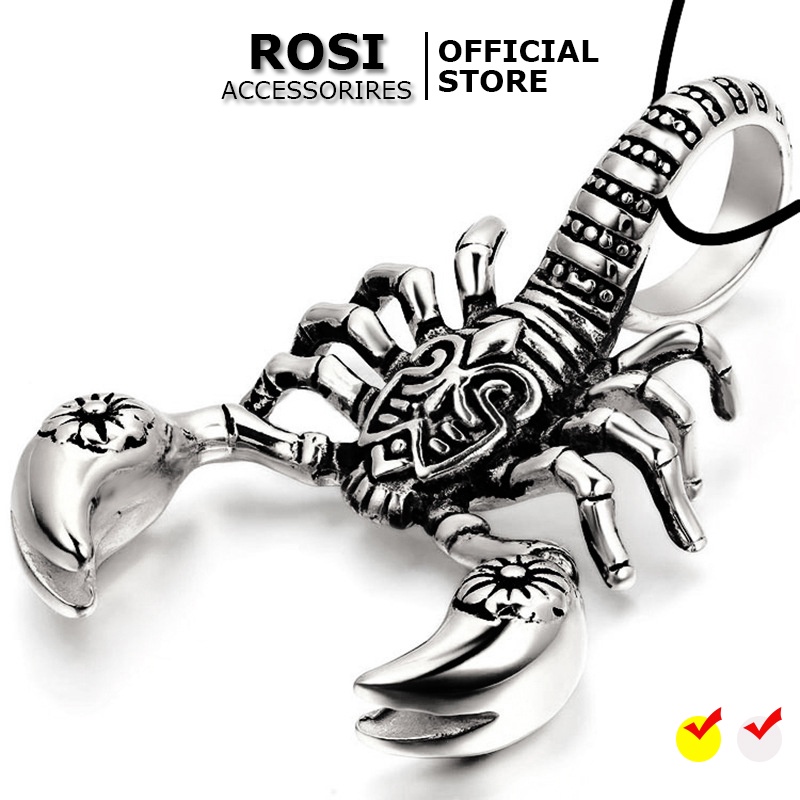 Vòng cổ nam nữ thời trang hình bọ cạp dây da cá tính