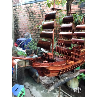 Thuyền buồm gỗ cẩm - - dài 80
