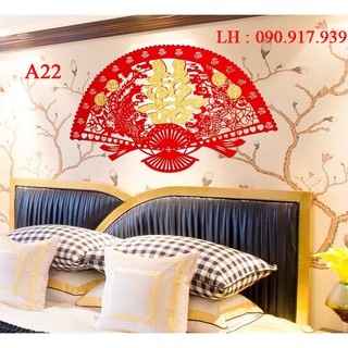 *CHỮ HỶ  CÂY QUẠT  LỚN TRANG TRÍ ĐÁM CƯỚI   A22