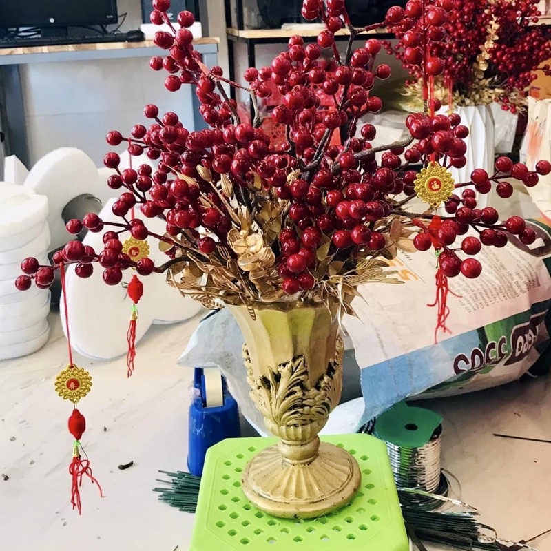 Bình hoa composite,Mỹ nghệ shop, decor, trang trí, quà tặng sinh nhật, tân gia, bình hoa giả, cao cấp mã bình lá 4