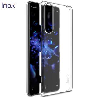 Ốp điện thoại pc cứng trong suốt + film dán imak cho sony xperia 1 ii