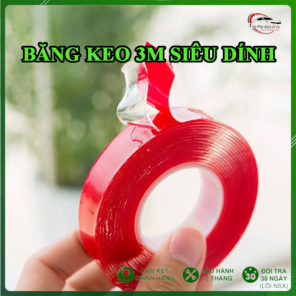Keo 2 mặt trong suốt siêu dính đủ kích thước bản 1cm
