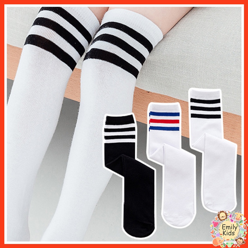 Tất Cổ Cao Sọc Ngọt Phong Cách Cổ Điển Thời Trang Bé Gái Thu Đông Dễ Thương 1-12 Tuổi