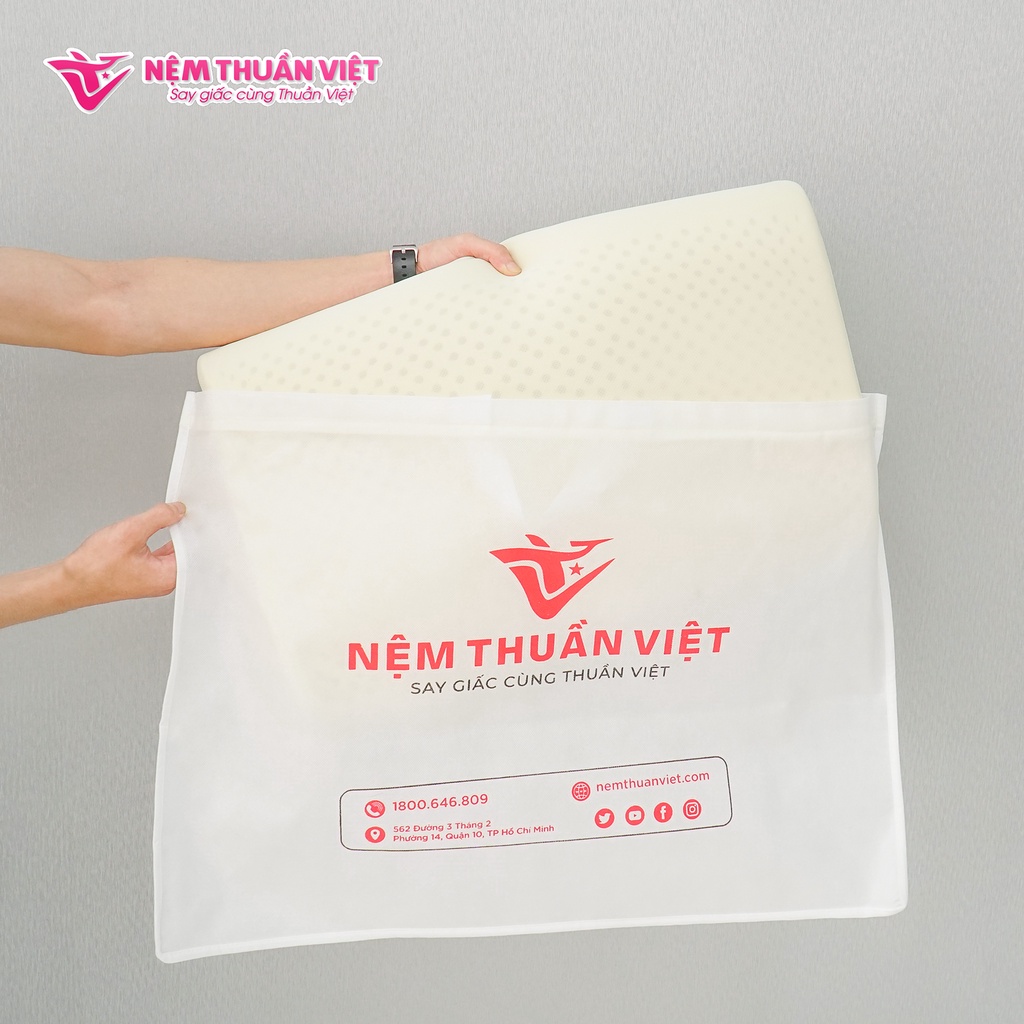 Gối Nằm Cao Su Thuần Việt Lượn Sóng Cao Cấp, 100% Thiên Nhiên, Kháng Khuẩn, Chống Đau Mỏi Vai Gáy