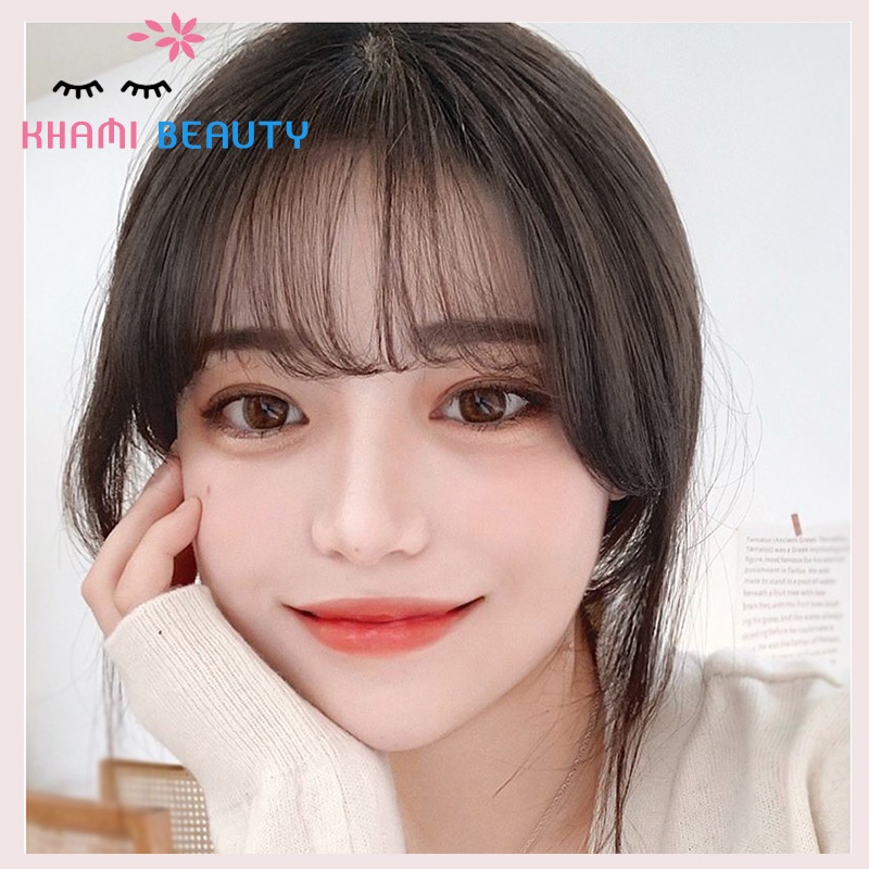 Tóc giả mái thưa giả Khami Beauty, sợi tơ, chịu nhiệt tốt