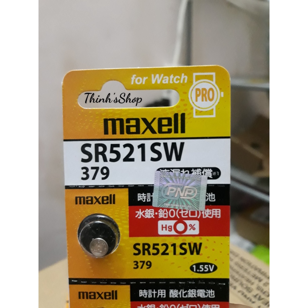 Pin đồng hồ Maxell PRO SR521SW SR521 / 521 / 379 Hàng chính hãng Made in Japan