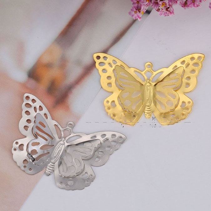 5 phiến bướm 30*20mm hoặc 35*50mm nguyên liệu làm trâm làm trang sức cổ trang