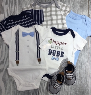 Set 5 body bé trai nhiều size (3-12 tháng)