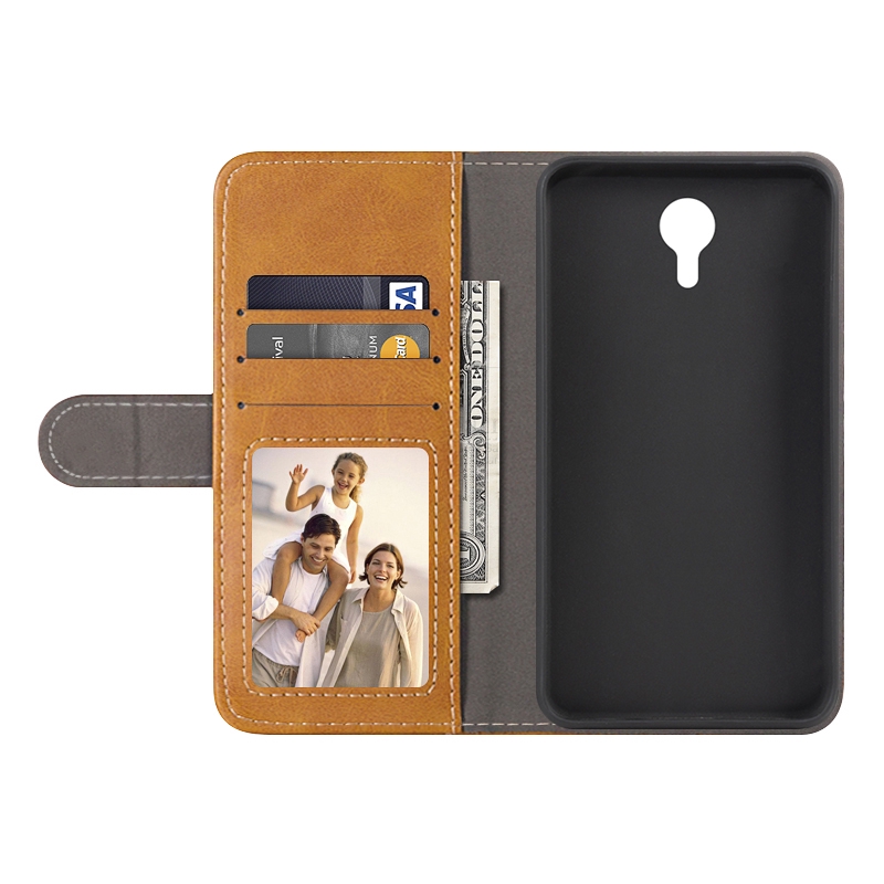 Bao da điện thoại nắp gập từ tính dạng ví có ngăn đựng thẻ sang trọng thời trang cho Ulefone Power 2