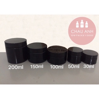 Hũ nhựa đen 30ml, 50ml, 100ml, 150ml, 200ml