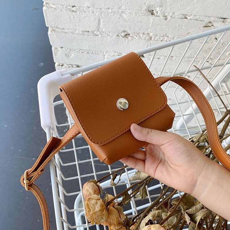 Túi Đeo Chéo Ngực Mini Màu Trơn Đơn Giản Thời Trang Mùa Hè Cho Bé Trai / Gái