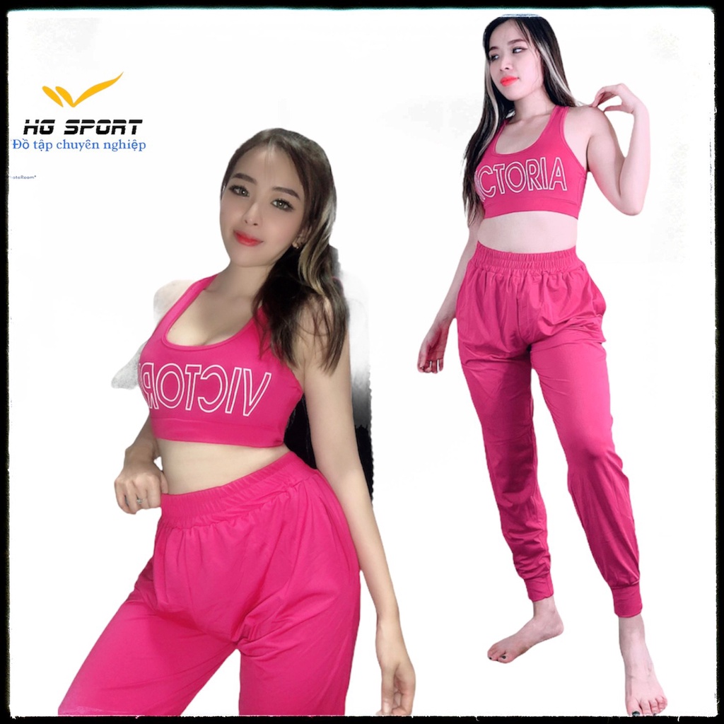Đồ Tập Yoga Bộ Đồ Tập  Zumba, Quần Tập Jogger Áo Bra kèm mút SD02