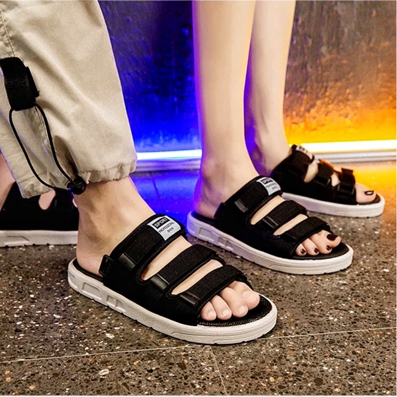 Sandal nam nữ US19 quai ngang chất lượng cao - dép quai hậu đi học đi chơi