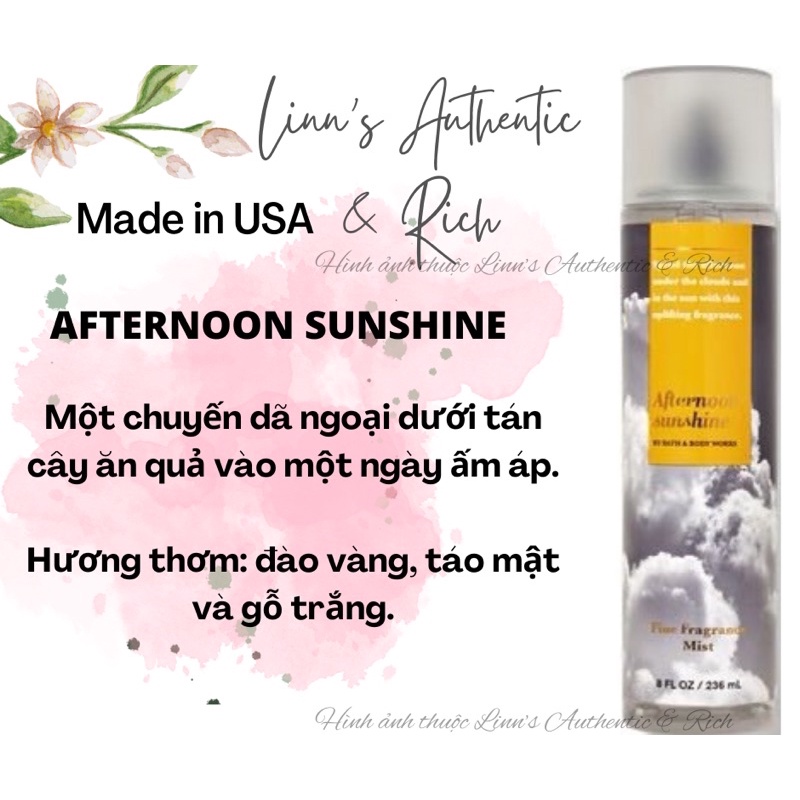 Auth_AFTERNOON SUNSHINE | MISTY MORNING | COZY EVENING - Xịt Thơm Toàn Thân Body Mist