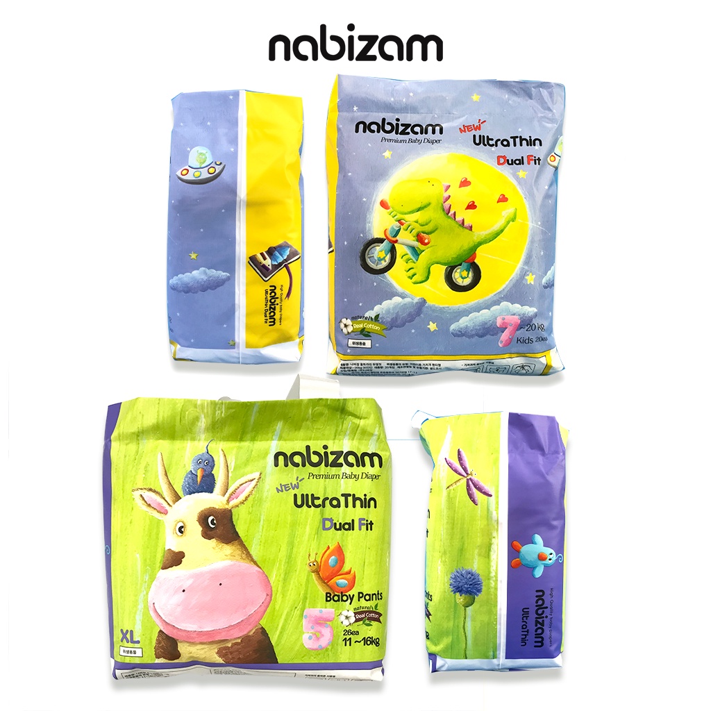 Combo 2 Bịch Tã Quần NABIZAM Ultra Thin Nội Địa Hàn Rãnh Chống Tràn Linh Hoạt Size XL Cho Bé Từ 11-16kg, 26 Miếng/Bịch