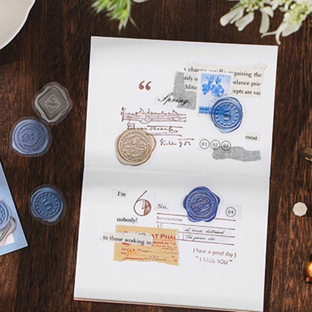 Set 40 Miếng Dán Trang Trí Album / Mỹ Phẩm / Sổ Tay / Điện Thoại Họa Tiết Ngọn Lửa Kiểu Vintage DIY