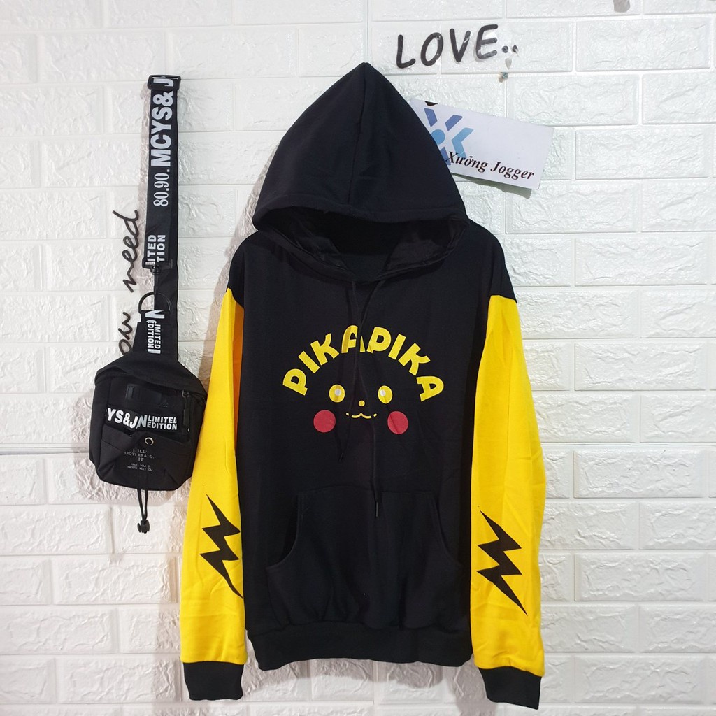 Áo Hoodie Pikachu unisex dễ thương - Kèm ảnh thật