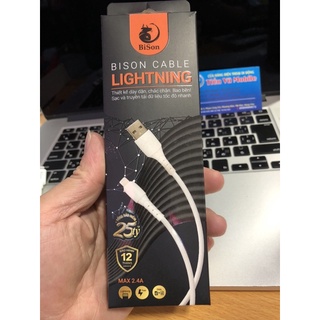Dây sạc iphone/ipad lightning usb dài 2m thương hiệu Bison