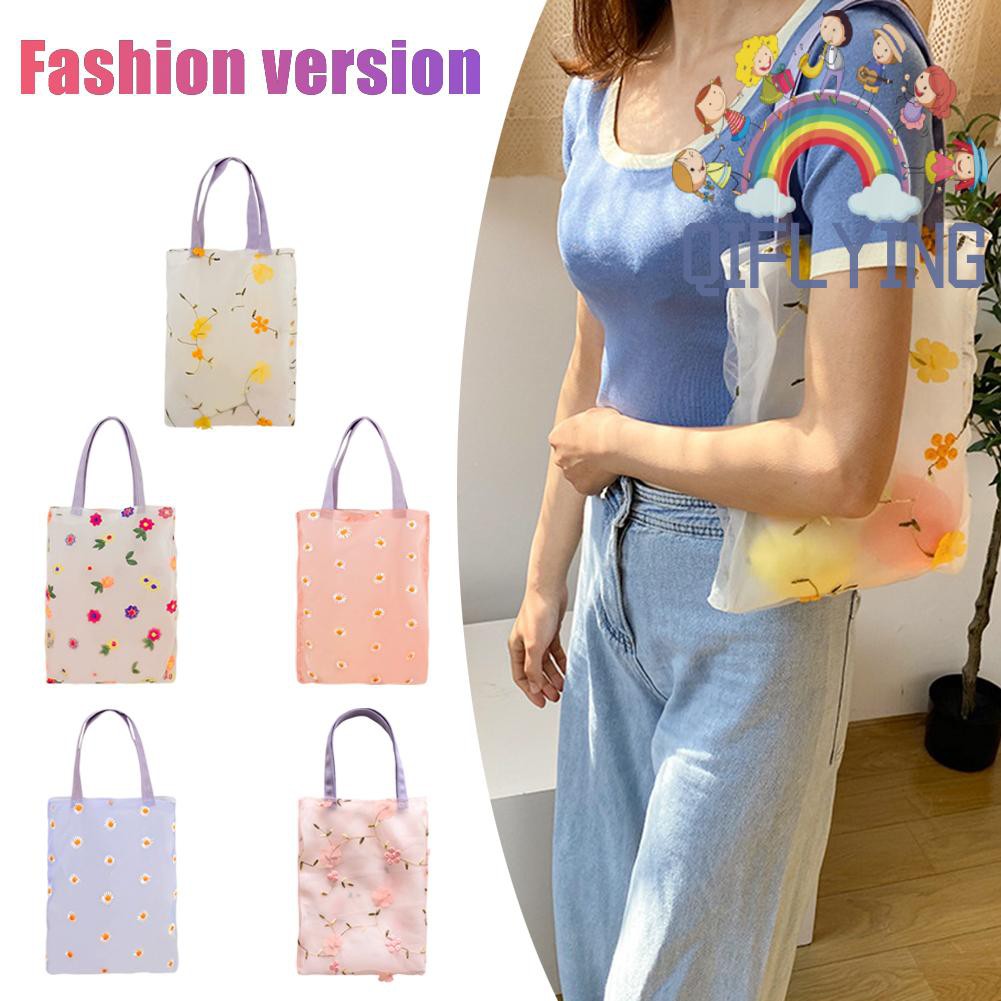 Túi Xách Lưới Đính Hoa Thời Trang Nữ Tính