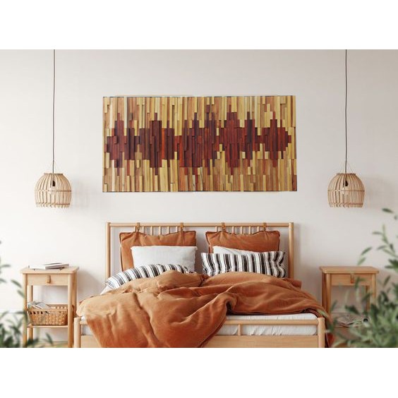 Mosaic /Tranh decor cao cấp/ tranh gỗ PC vintage Bắc âu phòng ngủ, phòng khách hành lang hiên đại