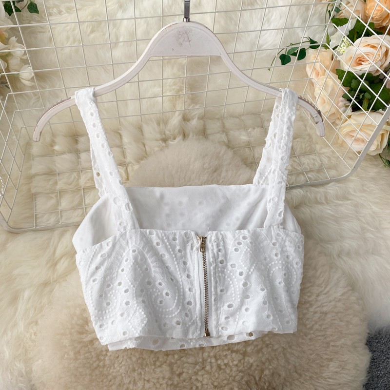 Bộ váy dáng xòe áo Croptop đi biển 2021 | BigBuy360 - bigbuy360.vn