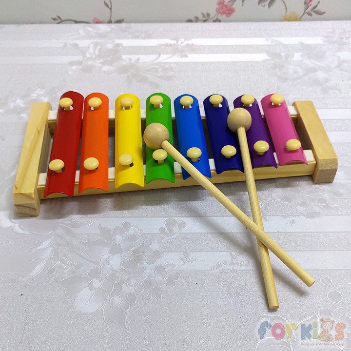 Đàn gỗ 8 thanh cho bé, đồ chơi nhạc cụ cho bé.