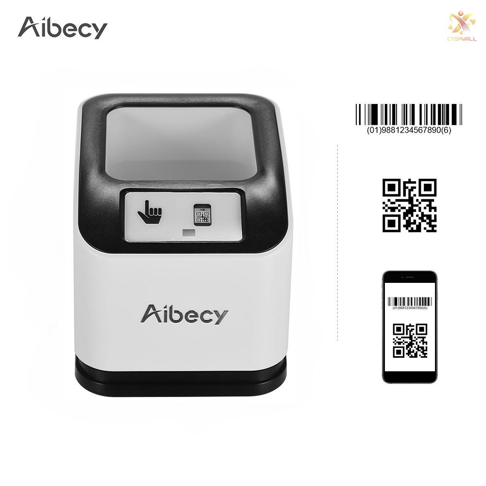 ET Aibecy 2200 1D/2D/QR Bar Code Scanner CMOS Image Desktop Barcode Reader USB Omnidirectional Screen Barcode Scanner