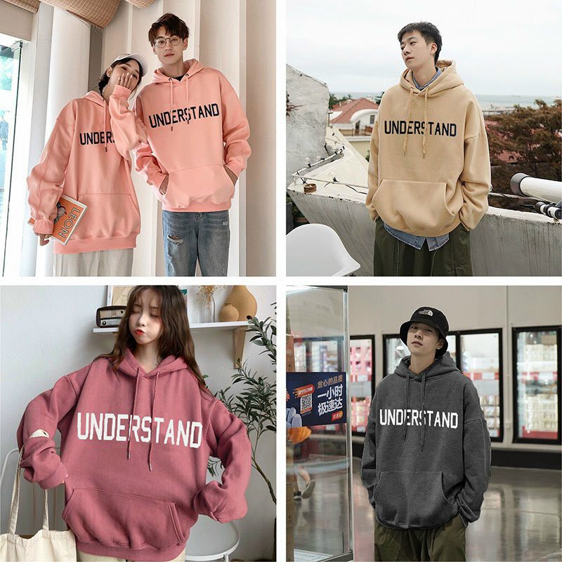 Áo Hoodie unisex nam nữ in chữ UNDERSTAND_ có nón _nỉ ngoại cao cấp