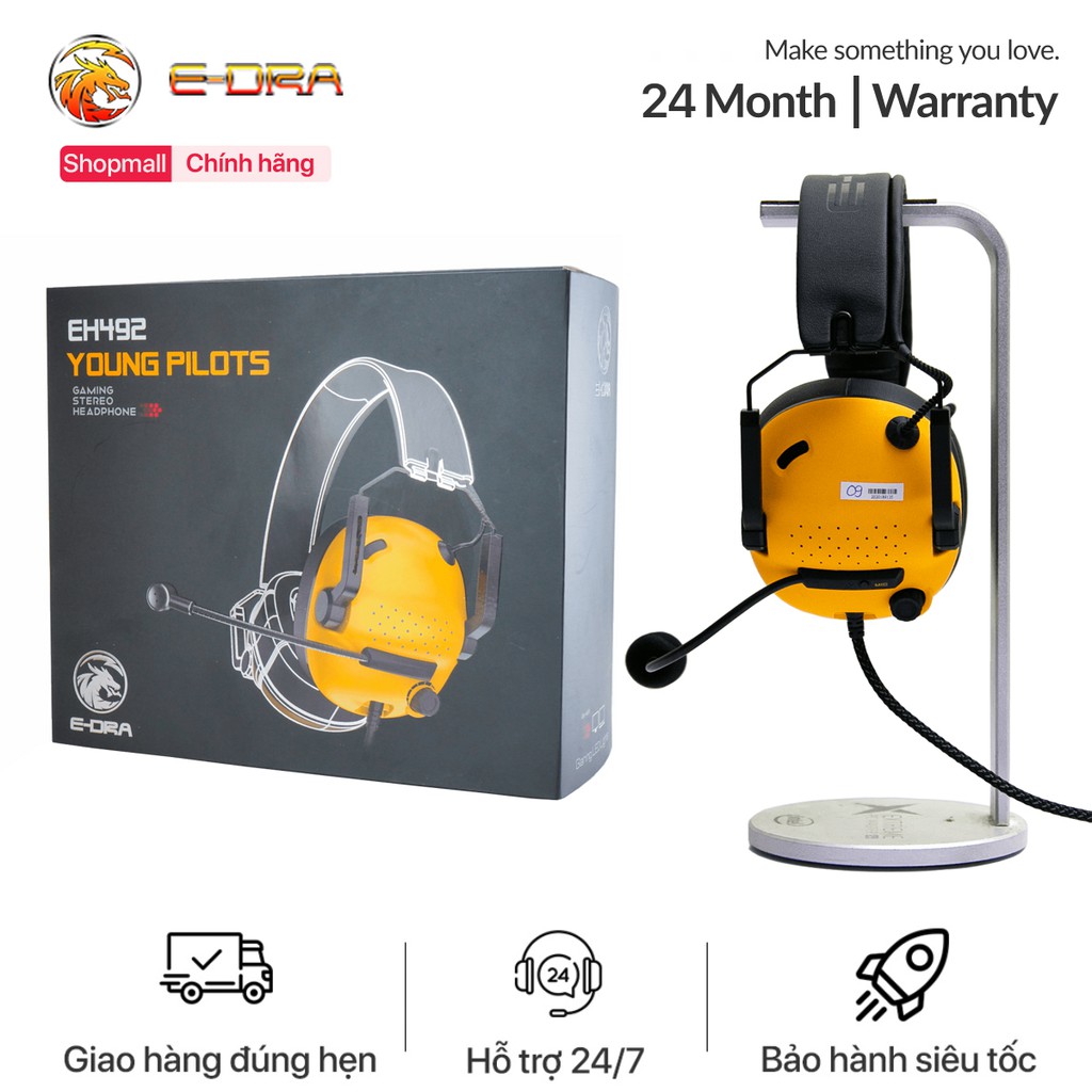 Tai nghe chơi game E-Dra EH492 Young Pilots - Âm thanh 7.1 - Kết nối cổng USB - Bảo hành 12 tháng