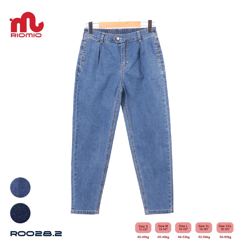 Quần Jean Baggy Basic Nữ RIOMIO thoải mái, co giãn tốt - RO028