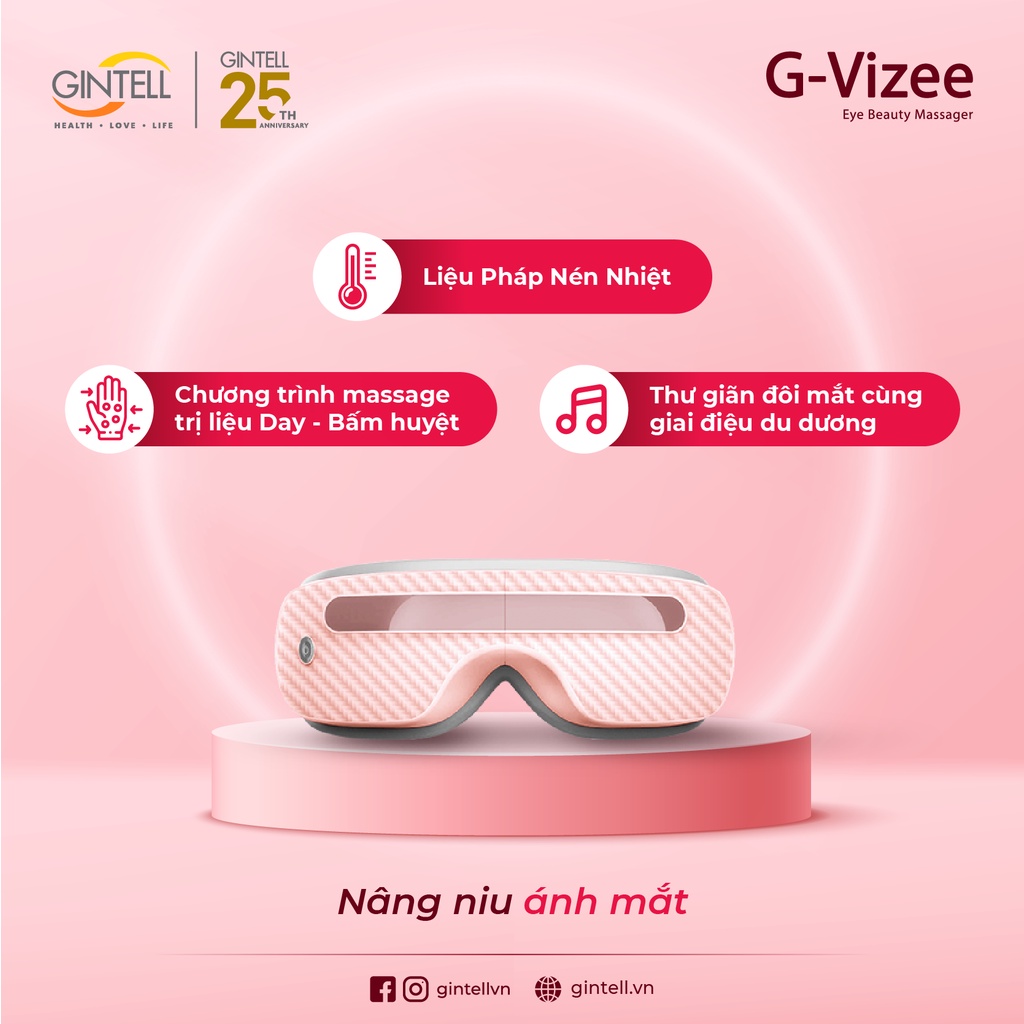 COMBO Máy Massage Mắt G-Vizee + Đai Rung Massage ESlimme PLUS