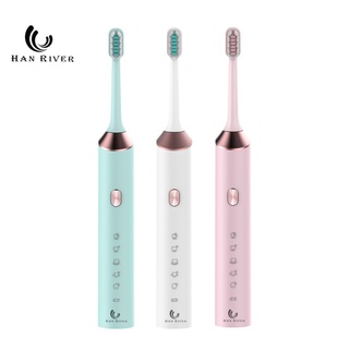 Bàn chải đánh răng điện HAN RIVER Bàn chải đánh răng giúp làm sạch , trắng răng . Dụng cụ vệ sinh răng miệng Sạc USB