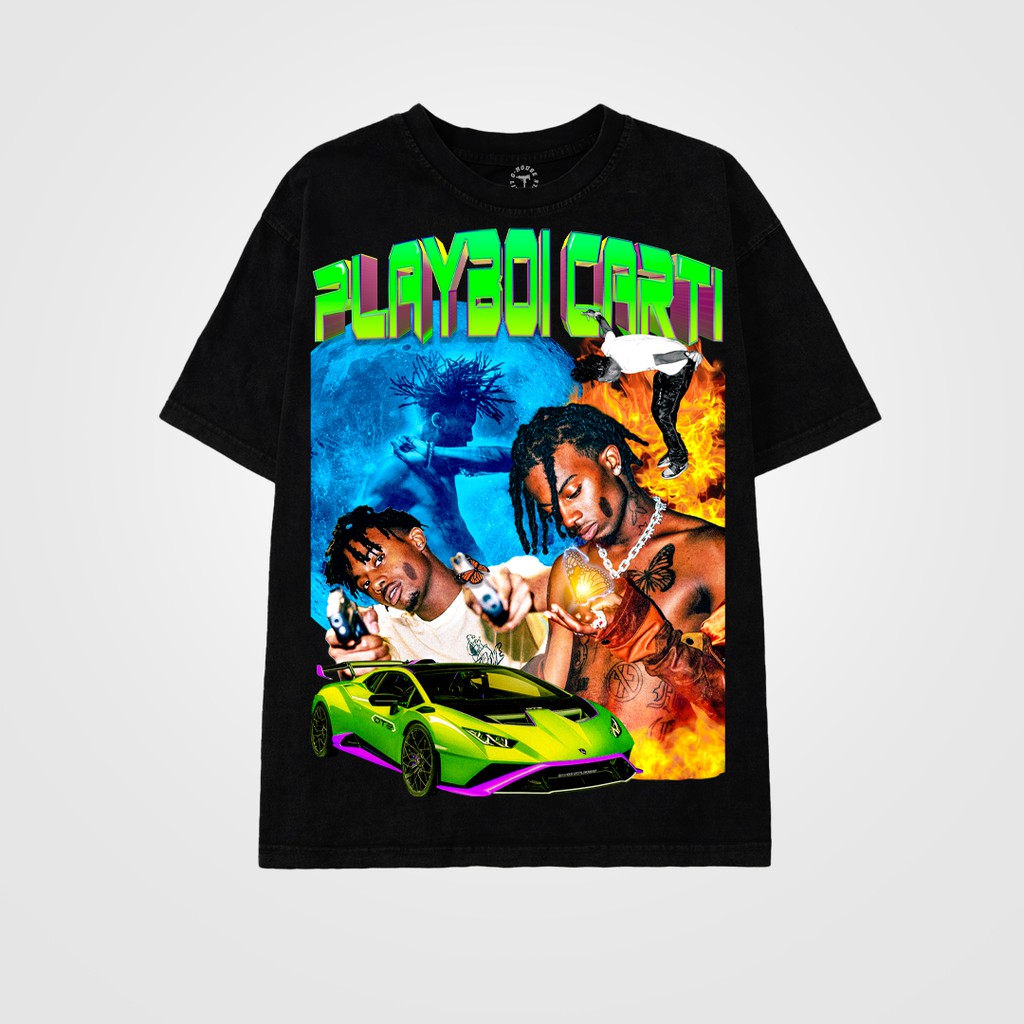 PGmN /Áo Thun Rapper Playboi Carti Oversize Phong cách Hiphop Unisex G-House Lifestyle!