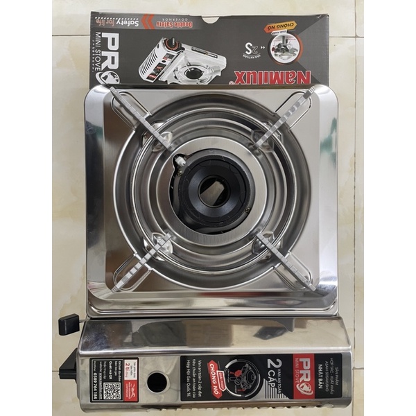 Bếp gas mini Namilux 2S PL-2021AS Inox (Loại Dày) không gỉ toàn thân, Chống nổ 2S an toàn tiện lợi