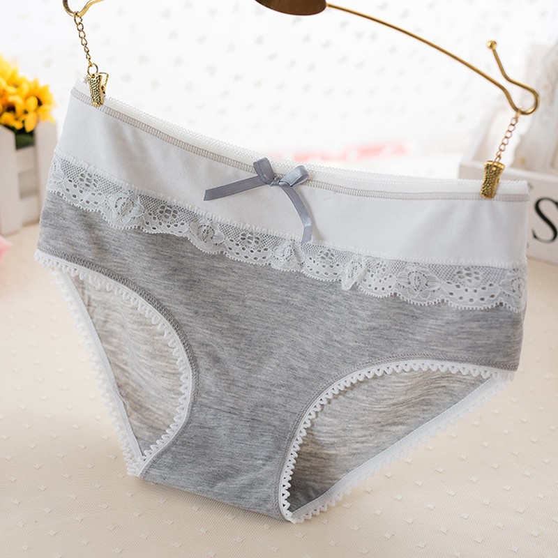 QUần lót nữ chất cotton phối ren QN.02 nhiều màu cho chị em - Ảnh shop làm