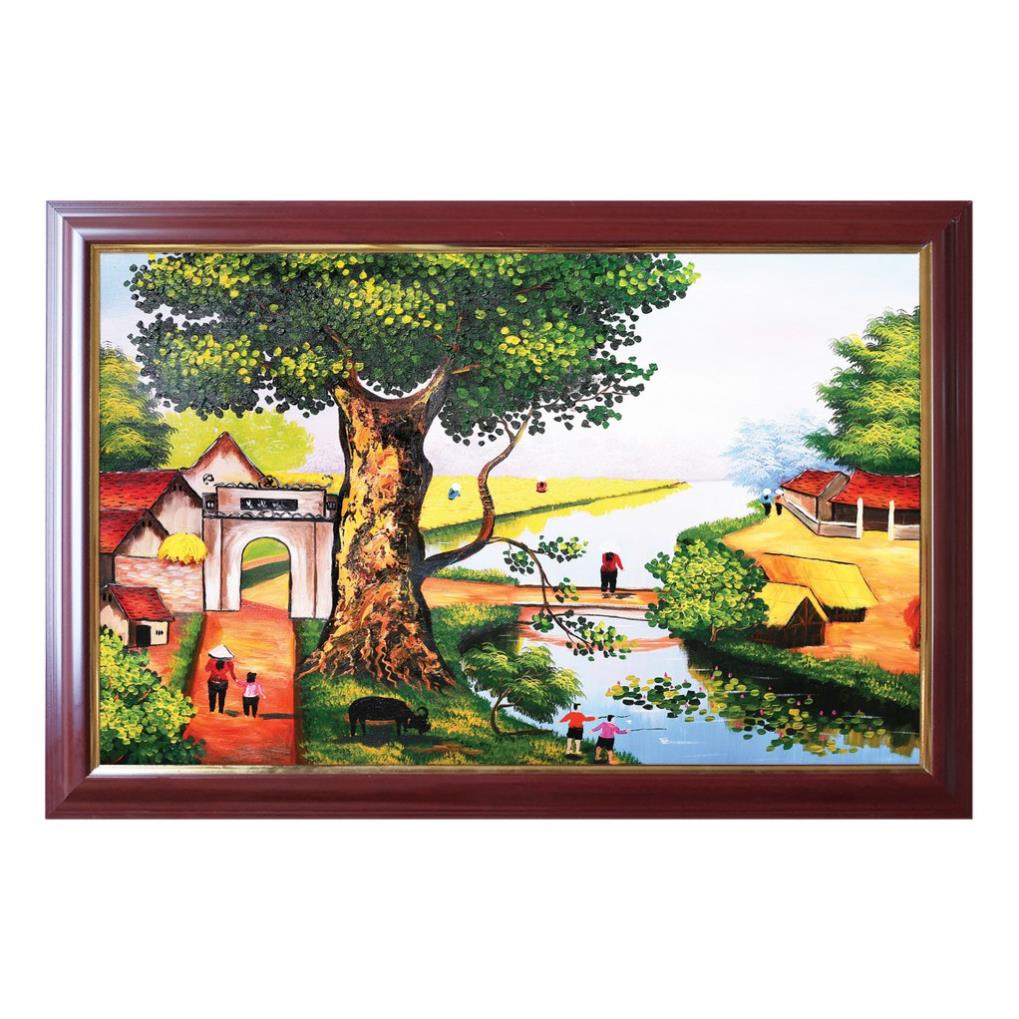 Tranh treo tường, tranh phong cảnh làng quê, tranh thiên nhiên, tranh đồng quê treo tường
