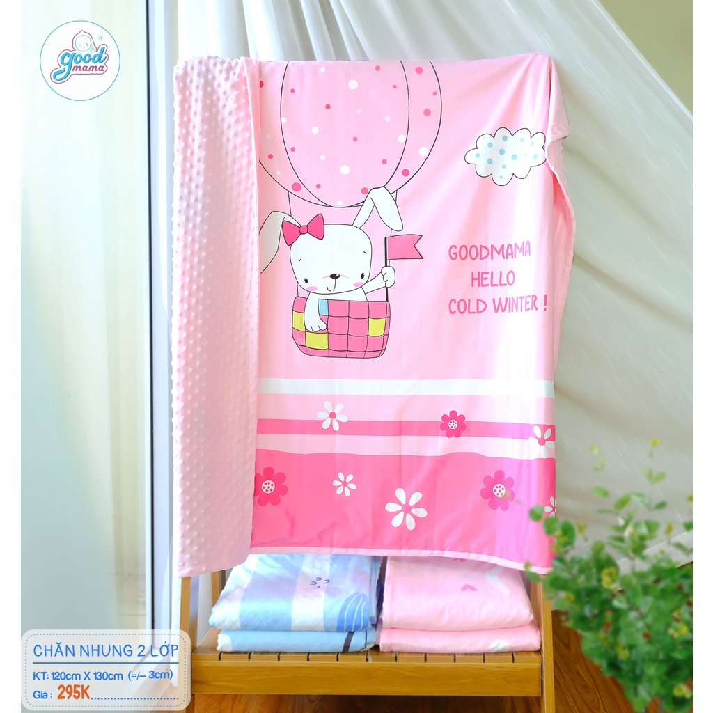 [Mã LTBAUAB6 giảm 7% đơn 99K] Chăn Nhung Goodmama Kích Thước 120x130cm